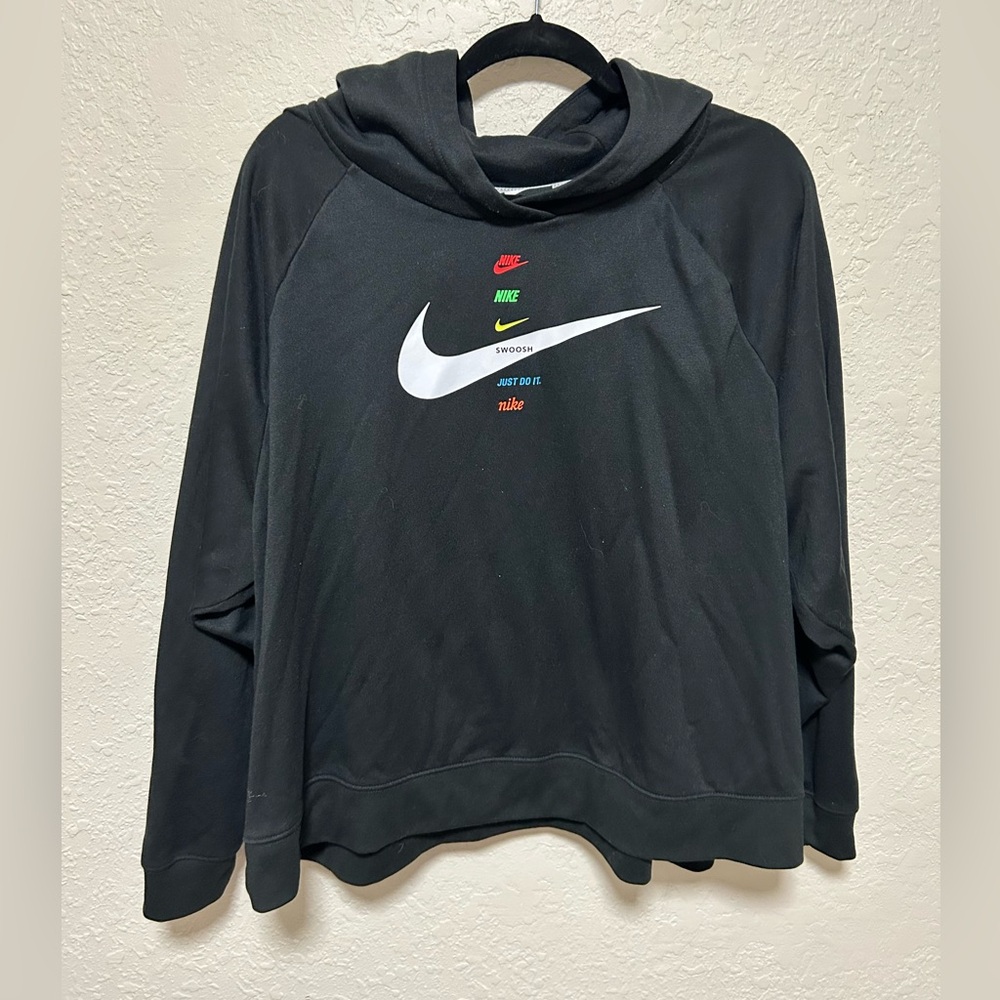 Nike Black Tee with Colorful Accents